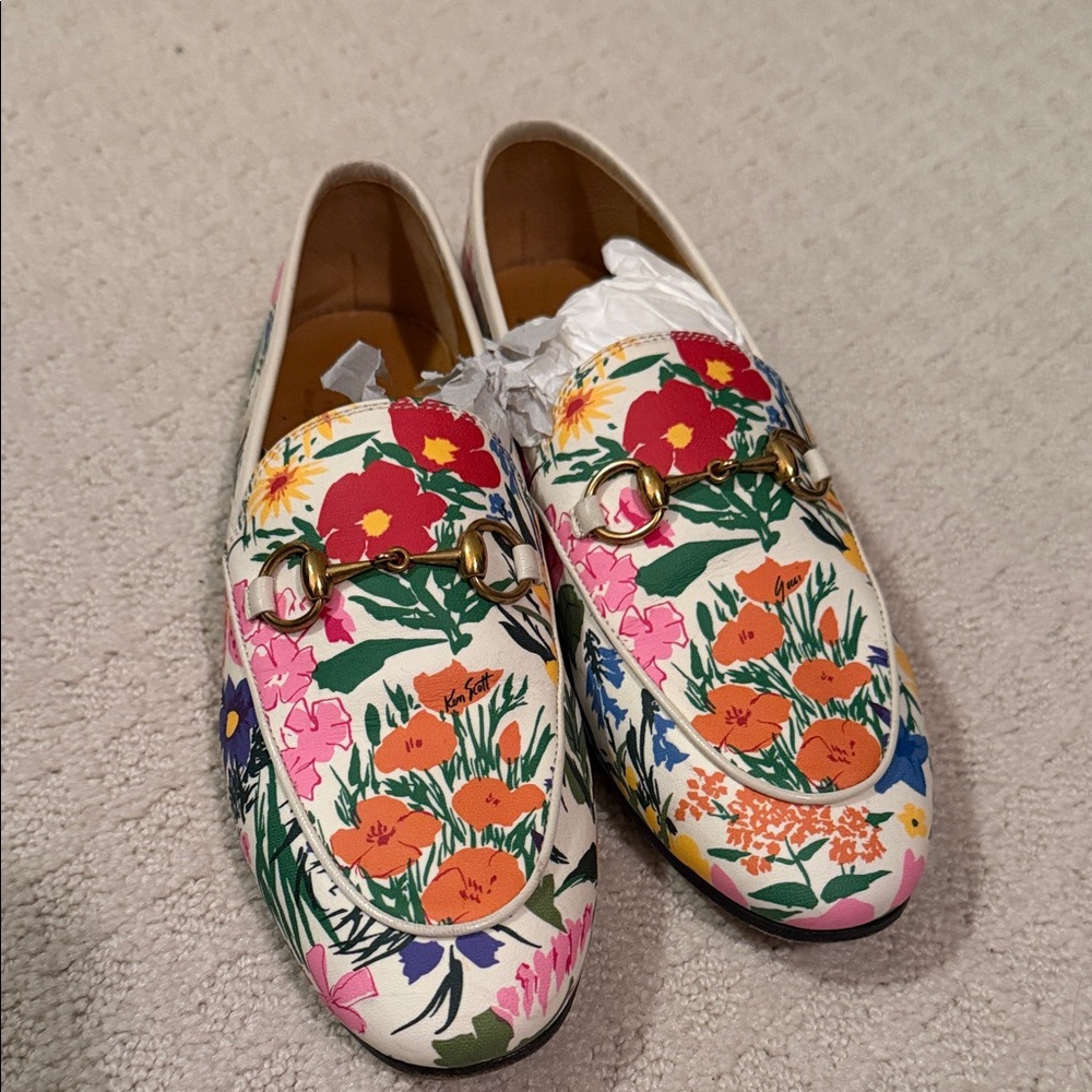 Gucci Floral Women's Jordaan Loafers